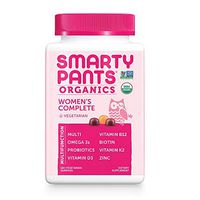 SmartyPants Women's Formula Gummy Vitamins: Gluten Free, Multivitamin, CoQ10, Folate (Methylfolate), Vitamin K2, Vitamin D3, Biotin, Methyl B12, Omega 3 DHA/EPA Fish Oil, 180 Count (30 Day Supply)