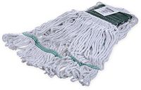 Carlisle 369418B00 Loop-Ended Wide Band Mop Head Only, Medium, Green (Pack of 12)