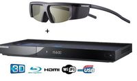 Samsung BD-C6900 1080p 3D Blu-ray Disc Player + 1 Pair Samsung SSG-2100AB 3D Glasses, Black