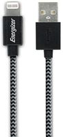 Premier Energizer iPhone Charger Lightning Cable 8ft MFi Fast Charging USB Syncing Cables Nylon Braided, Black 8 Feet