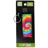 Clip-On Neoprene Vape E-Cigarette Case with Key Ring - Tie Dye