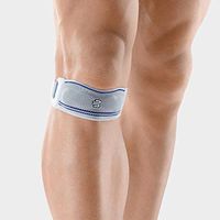 Bauerfeind - GenuPoint - Knee Strap - Support Patella & Patellar Tendon Relief for Runners, Jumpers Knee & Shin Splints - Size 1 - Color Titanium