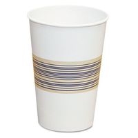Boardwalk  12HOTCUP 12 oz Tall Paper Hot Cup White With Blue And Yellow Midband Color (20 Packs of 50)