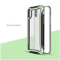 Compatible with iPhone Xs Case,Clear Matte UltraSlim Hard Plastic Flexible Silicone Frame Anti-Scratch Shock Absorption Cover Thin fit Protective Bumper Shell for iPhone Xs (Green)