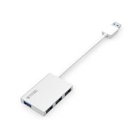 Slimmest USB Hub, TROND D2 Ultra Slim Aluminum USB 3.0 Hub (4 Port Compact, Bus-Powered, 4.5" USB Cable, Silver), Ideal for Laptops, Ultrabooks, MacBooks & Microsoft Surface (Windows 10 Compatible)