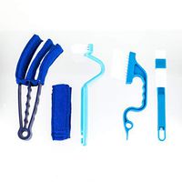 Blind Duster Cleaner Brush Kit - 4 Pack Venetian Cleaning Duster for Window Hiware Air Conditioner Jalousie Groove Gap Sleeves – Corner Duster for Balcony, Room, kitchen, Toilet (Duster Blue)