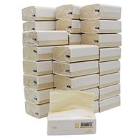 DrDirt Bamboo Facial Tissue Towels Paper in Bulk Refill Unscented Travel Packs 3 Ply 110 Count 36 Packs