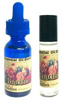 Mels Candles & More Combo Set of Two Items - Hyacinth 1 Ounce Bottle of Scented Oil and Roll On Bottle