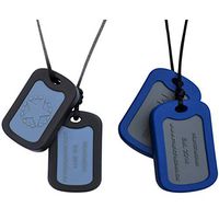 Munchables Chewable Dog Tags - Sensory Chew Necklace for Boys (Set of 2)