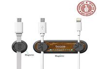 Bcase Magnetic Cable Clamps Desktop Cable Clips Organizer w/ 3X Cable Buckles. Data Cable Management Great for Home Office & Car. Charger Cable Organizer Strong Magnet Keep Cables in Place (D/Brown)