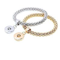 Good Quality 2 Of Pack Bangle Bracelet Drill Fit 18mm Noosa Snaps Button Cute Stylish Charm Bracelets Best Accessories Bangles