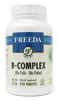 Freeda Kosher B Complex - No Folic No Paba - 250 Tablets
