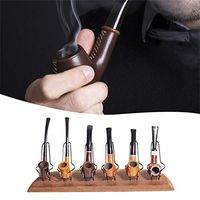 LLDWORK Smoking Pipes Display Stand, Wooden Smoking Pipes Holder Rack for Tobacco Pipe Accessories, 1PCS