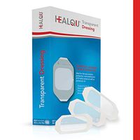 Transparent Dressing Waterproof Flexible Protection Ideal for Protection of IV Entry Sites and Stage one Wounds Breathable Environment for The Wound or IV site by Healque (4x4.7) Box of 50