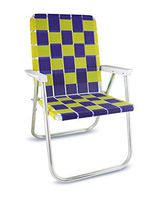 Lawn Chair USA Folding Aluminum Webbing Chair (Classic, Purple//Yellow)