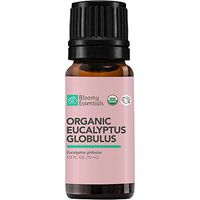 Bloomy Essentials Organic Eucalyptus Globulus Essential Oil 10 mL - USDA Certified Organic - Aromatherapy for Clear Breathing, Mucus Relief, Nausea Relief, Stress Relief - 100% Pure, Therapeutic Grade