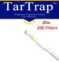TarTrap Slim Cigarette Filters - Bulk Economy Pack (200 Per Pack)