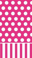 Guest Towel Size Paper Napkin,Polka Dots Pink