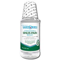 TexaClear Sinus, Pain & Pressure Relief Medicine – Multi-Symptoms & Non-Drowsy Liquid, Sugar & Dye Free, Helps Stop Headache, Sinus Pain, Congestion & Thin Mucus– (8 fl oz)