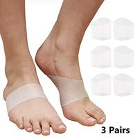 Plantar Fasciitis Arch Support Inserts – Gel Cushion Insoles for Flat Feet, High or Fallen Arches. Reduce Foot & Heel Pain Fast. Comfortable Padded Compression Sleeves Fascia Insert Braces (3 Pairs)
