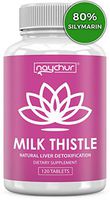 Milk Thistle Liver Cleanse | Detox Cleanse Liver Support | Cardo Mariano Milk Thistle Extract Seed Powder (80% Silymarin) | Alcohol Detox Liver Care Health | Fatty Liver Supplement | 120 Capsules
