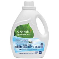 Seventh Generation 22780 Natural Liquid Laundry Detergent, Free & Clear, 66 Loads, 100oz Bottle,4/CT