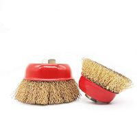 BK PROSPEROUS Cup Shape Brass Wire Brush for Rust Removal (1Pcs)