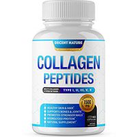 Multi Collagen Peptides Capsules 1500 mg Complex – Type I, II, III, V, X Supplements for Hair, Skin & Nails, Anti-Aging, Strong Joints with Hydrolyzed Protein, Women Men, 90 Capsules, Decent Nature