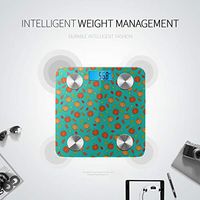 Bluetooth Electric Scales for Weight Art Organic Cartoon Painting Vegetables Electric Scales for Weight Body Fat Composition Monitor Analyzer with Smartphone App for Body Management-396 Lbs