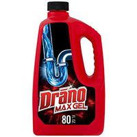 Drano Max Gel Drain Clog Remover and Cleaner for Shower or Sink Drains, Unclogs and Removes Hair, Soap Scum, Bloackages, 80 oz
