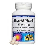 Natural Factors - Thyroid Health Formula, Nutritional Support for The Thyroid Gland, 60 Vegetarian Capsules