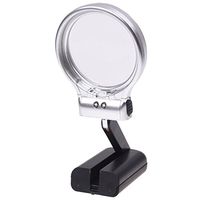 FeiGu Light Stand Hands-Free 3X Magnifying Glass Illuminated by 2 LED Lights