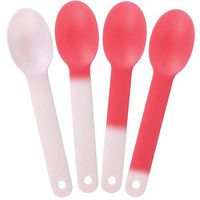 XL Color Changing Plastic Spoons - Changes From White To Red - Changes Color When Cold! Extra Durable Birthday Party Spoons - Frozen Dessert Supplies - Made in USA! 50 Count