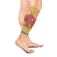 Stretch Sport Calf Sleeve Hello Spring Summer Happy Hearts Valentines Day Love Protective Guard for Men Women - Best Footless Compression Socks for Shin Splints,Running,Basketball Football (1 Pair)