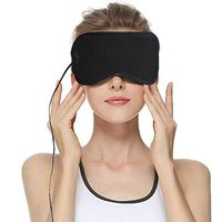 Heated Eye Mask, USB Sleep Mask with Adjustable Temperature and Time Control, 3 Temperatures Control with 6.2 ft USB Cable,Warm Massage to Relieve Dry Eye Syndrome, Eye Stress, Tired Eyes, with Dark