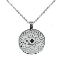 Healing Stainless Steel Necklace for Men Women Radiation Protection Shield Pendant with Balance Energy Power,Negative Ions,Magnetic, Relief Aging Joint Pain Blood Circulation