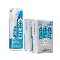 Oxygen Plus 99.5% Pure Recreational Oxygen Cans Filled in FDA-Registered Facility - Restore Oxygen Levels w/Oxygen Supplement, Portable Oxygen Canisters for Natural Energy (O+ Mega Pack)