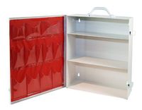 Medique Products First Aid Cabinet with Pockets, Medical Storage with 3 Shelves - 712MTM