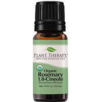 Plant Therapy Rosemary Organic Essential Oil | 100% Pure, USDA Certified Organic, Undiluted, Natural Aromatherapy, Therapeutic Grade | 10 Milliliter (⅓ Ounce)