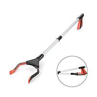 Giveme5 32" Grabber Reacher Tool, Aluminum Foldable Pick Up Long Arm Reacher Picker Upper Grabber Reaching Assist Tool for Trash Pick Up, Litter Picker, Garden Nabber, Arm Extension (Red)