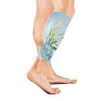 Stretch Sport Calf Sleeve Flower Wallpaper Protective Guard for Men Women - Best Footless Compression Socks for Shin Splints, Running,Basketball Football (1 Pair)