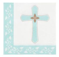 Cocktail Napkins - 150-Pack Luncheon Napkins, Disposable Paper Napkins Religious Party Supplies for Kids Birthdays, 2-Ply, Unfolded 13 x 13 Inches, Folded 6.5 x 6.5 Inches