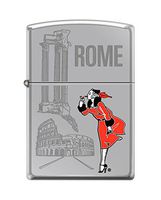 Zippo Windy Girl Rome HP Chrome Windproof Pocket Lighter New