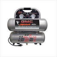4.6 Gallon GMC SYCLONE 4620A Ultra Quiet and Oil Free Air Compressor