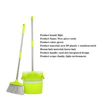 Miklan Dust Pan & Broom Dustpan Cleans Broom Combo With Long Handle for Home Kitchen Room Office Lobby Floor Use Upright Stand up Dustpan Broom Set Cleaning Tool Kit