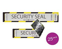 Security Seal | Tamper-Proof Labels | Make tampering Immediately Visible | Set of 25 in Practical case for on The go