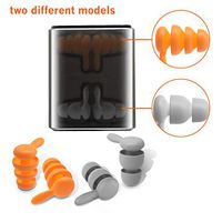 Noise Cancelling Ear Plugs for Sleeping 2 Pairs Reusable Silicone Ear Plugs Comfortable for Sleeping, Swimming, Work, Concerts, Airplanes, Live Music and More（Small & Medium)