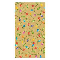 Caspari Christmas Lights Paper Guest Towel Napkins in Gold, Two Packs of 15