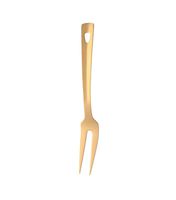 Serving Fork, BuyGo Two Tines Meat Fork, 18/0 Stainless Steel Kitchen Tool with Mirror Polish, Dishwasher Safe, 9.57 inch, Gold