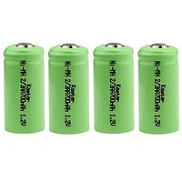 Yards & Beyond SOLAR RECHARG BATTERY4PK by LIVING ACCENTS MfrPartNo BTNC23AA150D4, Green/silver,